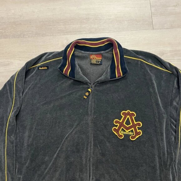 Vintage Akademiks Velour Stadium Division Hip Hop Track Jacket - Picture 3 of 9